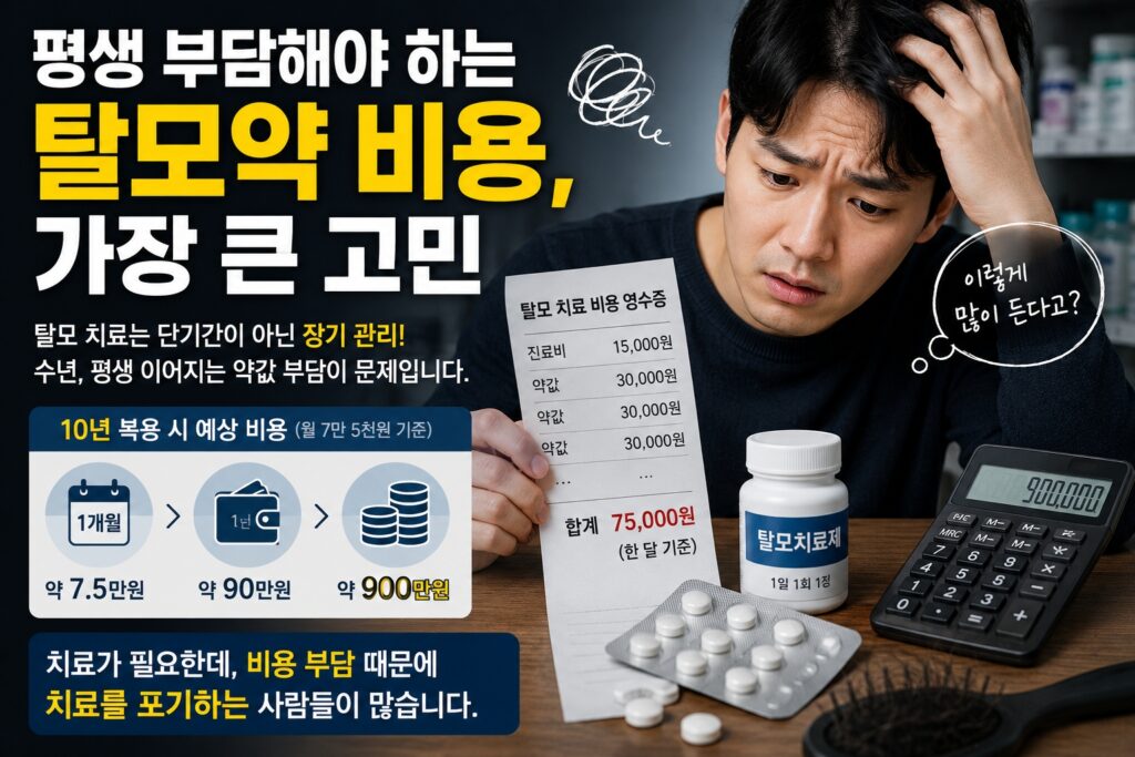 평생 부담해야 하는 탈모약