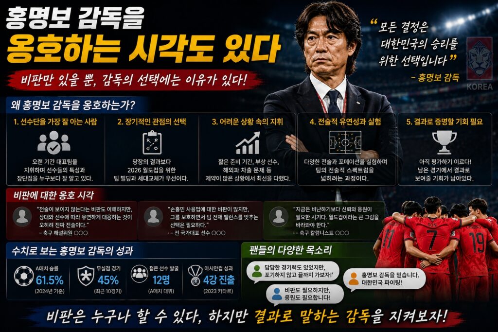 홍명보 감독을 옹호하는 시각도