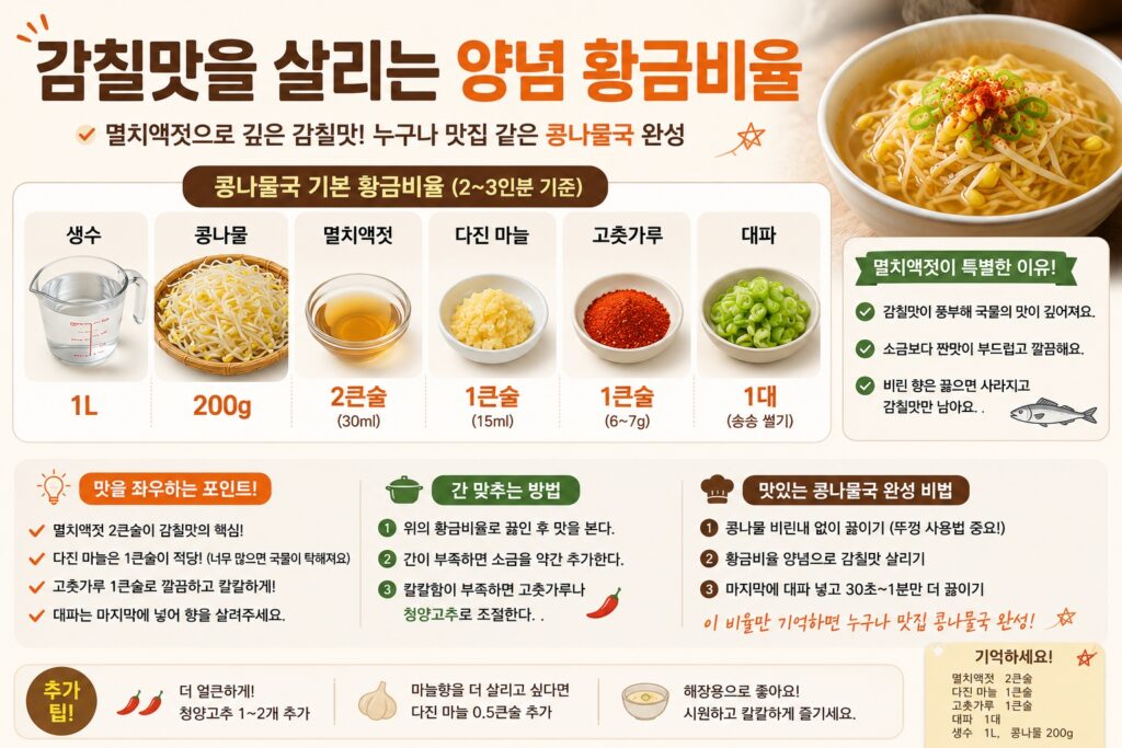 감칠맛을 살리는 양념 황금비율