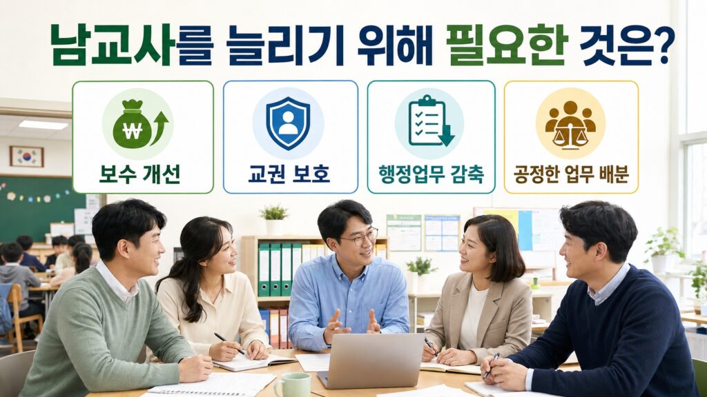 남교사를 늘리기 위해 필요한 것은 무엇일까?