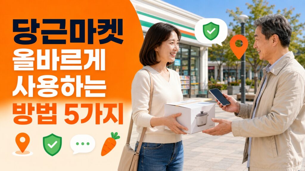 당근마켓 올바르게 사용하는 방법 5가지