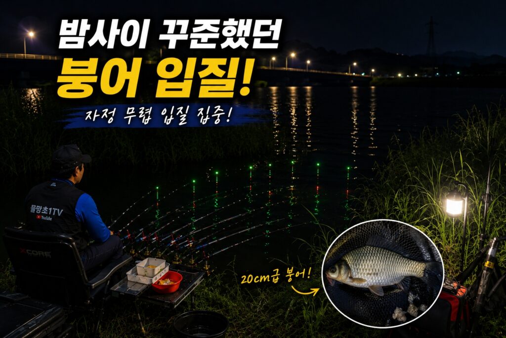 밤사이 꾸준했던 붕어 입질