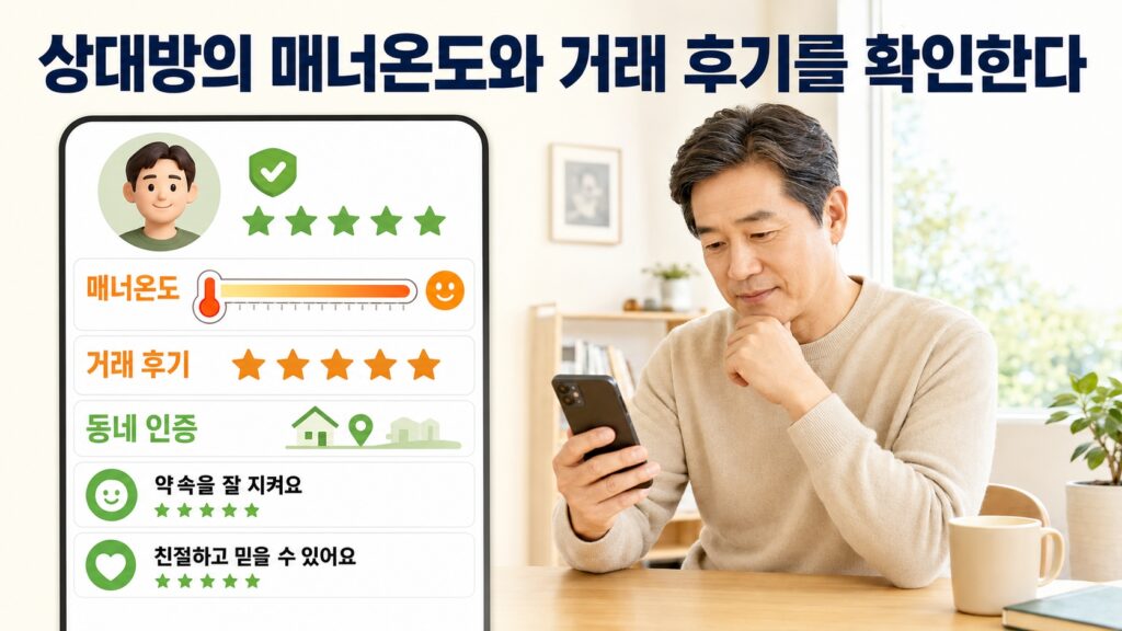 상대방의 매너온도와 거래 후기
