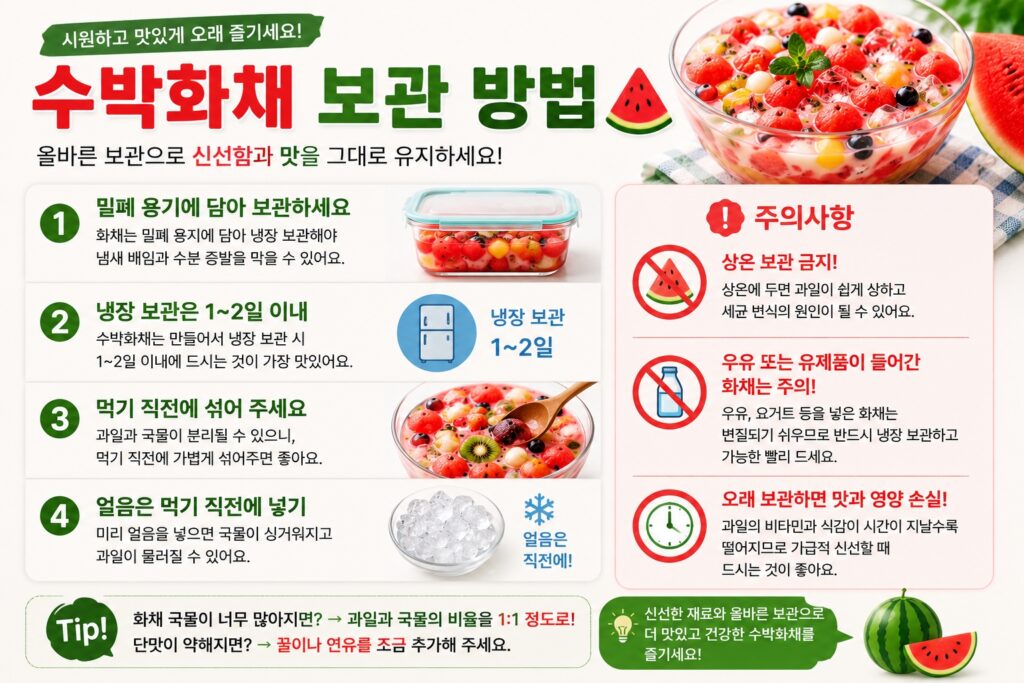 수박화채 보관 방법