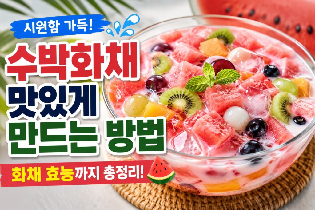 여름철 수박화채 맛있게 만드는 방법과 화채 효능, 시원한 수박 디저트 레시피