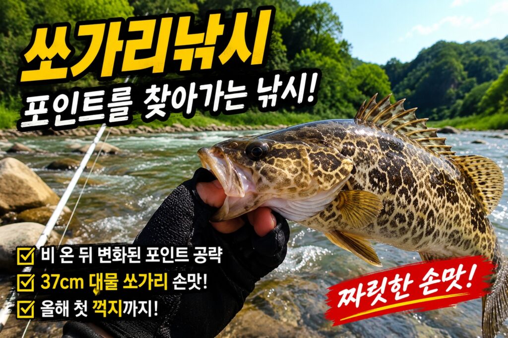 인북천 쏘가리 루어낚시 포인트에서 37cm급 쏘가리를 낚은 조행기