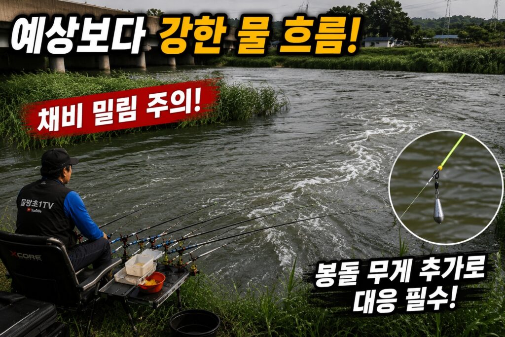 예상보다 강한 물 흐름
