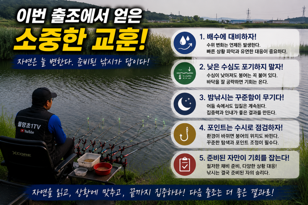 이번 출조에서 얻은 교훈