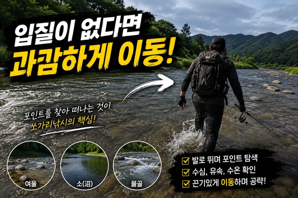 입질이 없다면 과감하게 이동