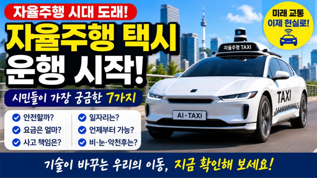 자율주행 택시의 장점과 우려