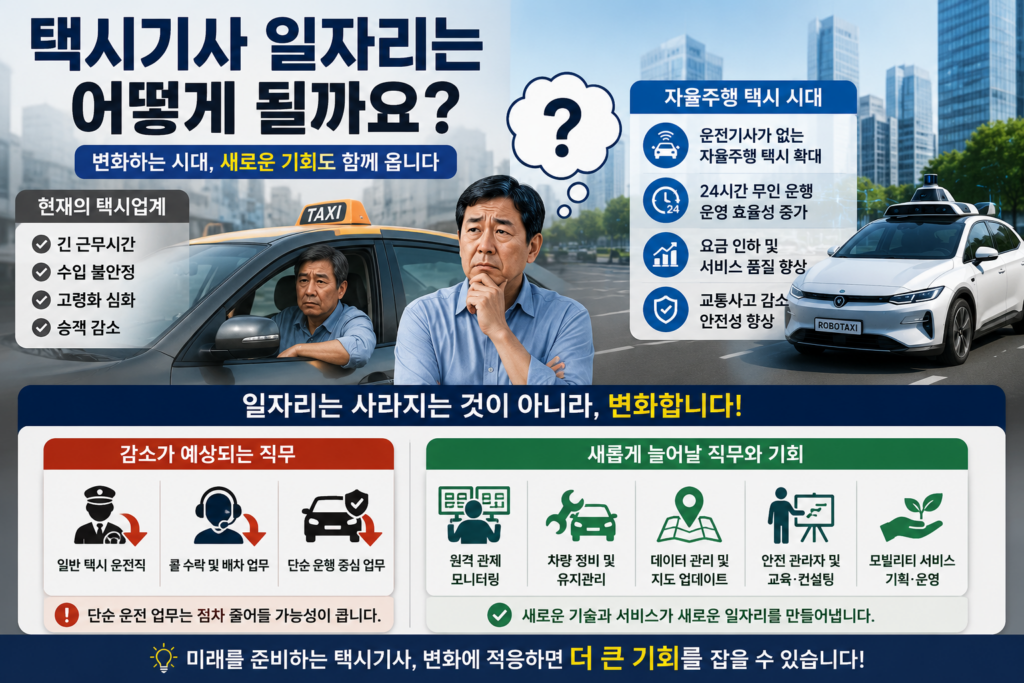 택시기사 일자리는 어떻게 될까요?