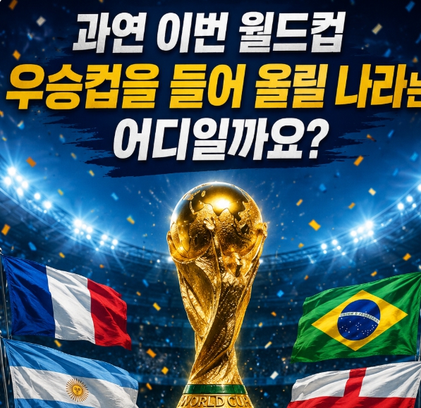 과연 이번 월드컵 우승컵을 들어 올릴 나라