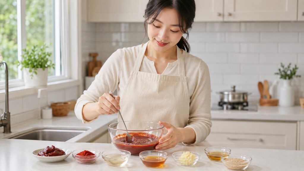 초고추장 양념 만들기