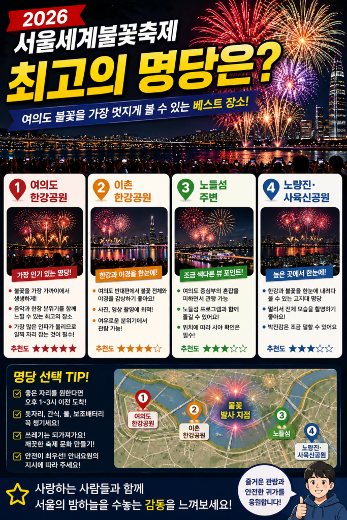 2026 서울세계불꽃축제 최고의 명당은