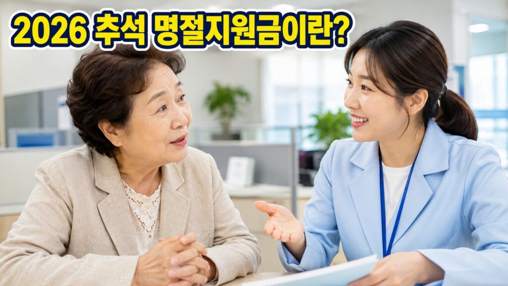 2026 추석 명절지원금이란?