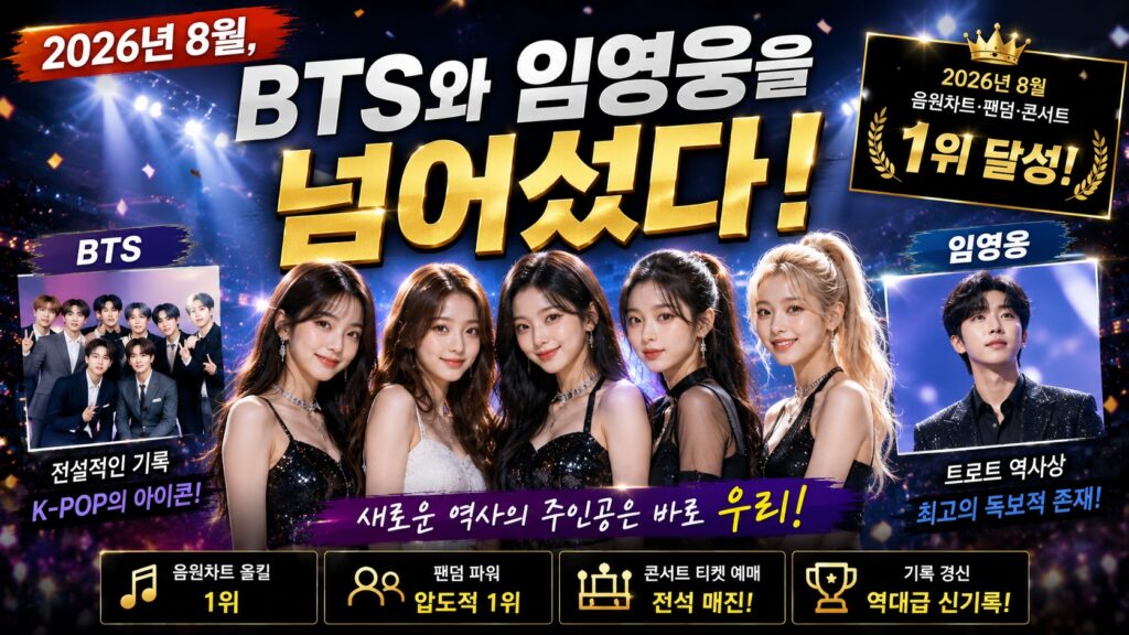 2026년 8월, BTS와 임영웅을 넘어섰다