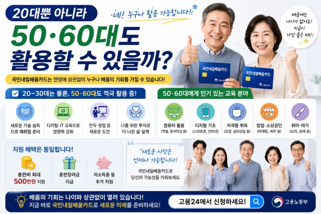 20대뿐 아니라 50·60대도 활용할 수 있을까?