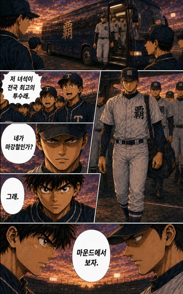 마운드에서
