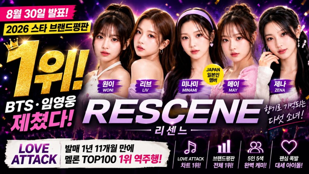 2026 스타 브랜드평판 1위 걸그룹 리센느 RESCENE 5인조 멤버