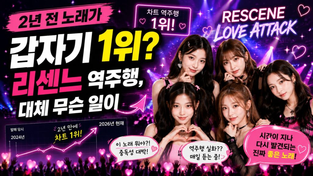 리센느 LOVE ATTACK 2년 만의 역주행 1위 썸네일