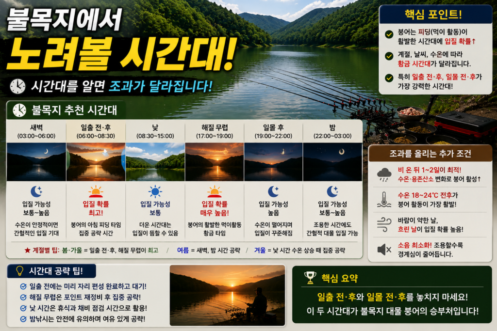 불목지에서 노려볼 시간대