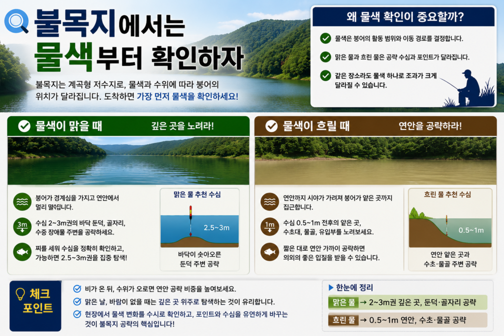 불목지에서는 물색부터 확인하자