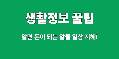 생활 정보 & 알뜰 꿀팁