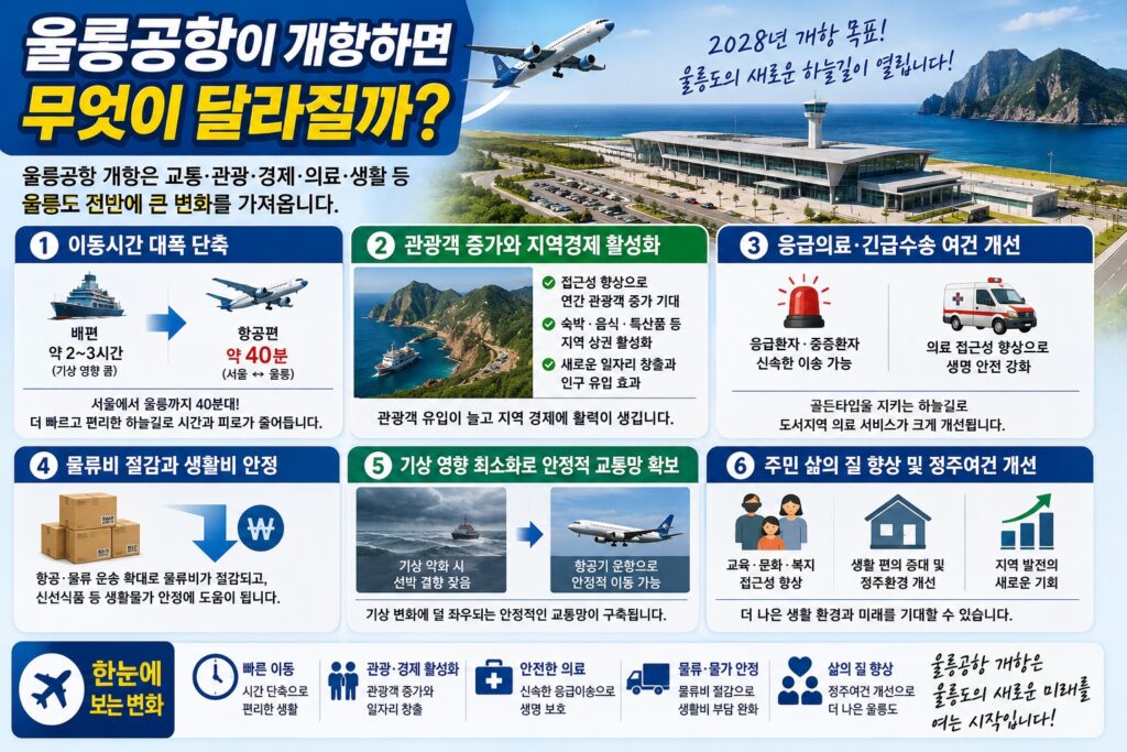 울릉공항이 개항하면 무엇이 달라질까