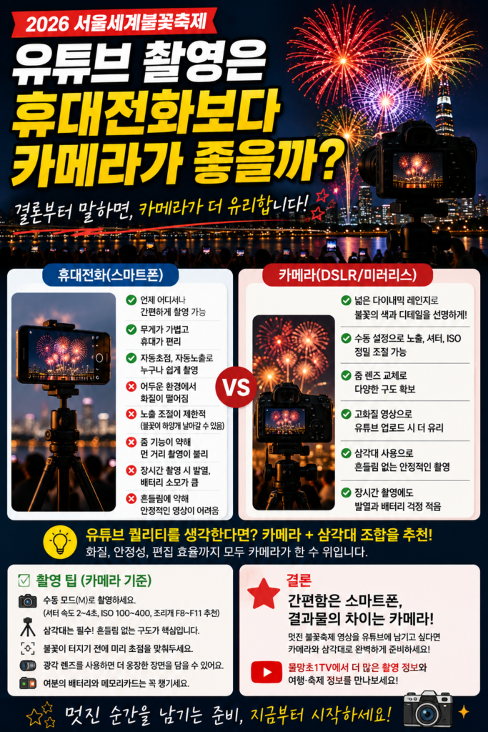 유튜브 촬영은 휴대전화보다 카메라가 좋을까