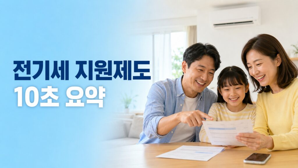 전기세 지원제도 10초 요약