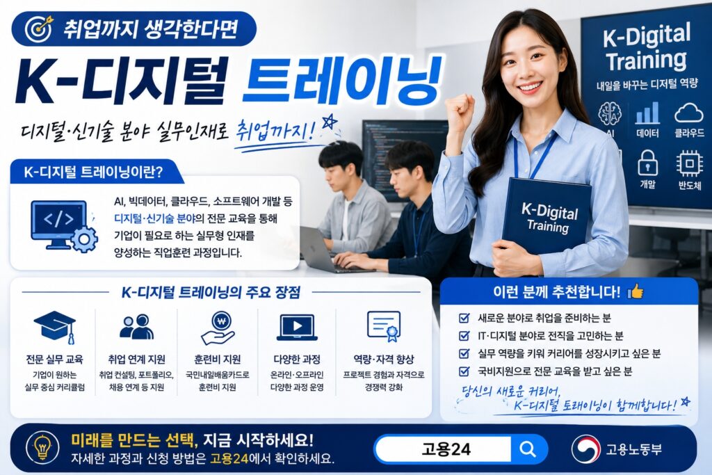 취업까지 생각한다면 K-디지털 트레이닝