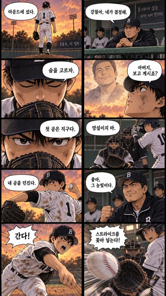 마운드에 섯다