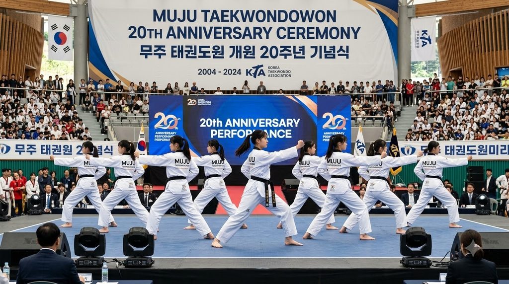 무주 태권도원에서 열린 20주년 기념식